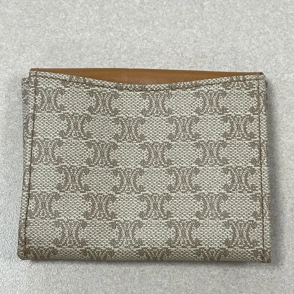 CELINE Vintage Macadam Coated Canvas w/ Leather Trim Coin Case, Pre-Owned - Picture 2 of 10